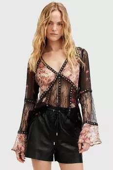 Блузка AllSaints, черный