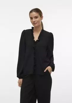 Блузка ALVA EMS LS V-NECK GA Vero Moda, цвет black