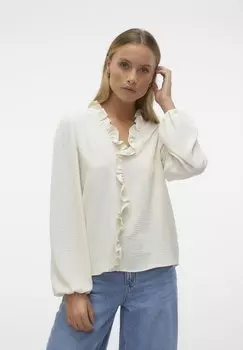 Блузка Alva Ems Ls V-Neck Ga Vero Moda, цвет birch
