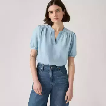 Блузка Амели из поплина Levi's, цвет Anthracite Night - Medium Wash