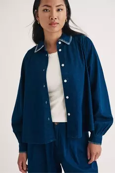 Блузка Andra от Nobodys Child из 100% органического хлопка Nobody'S Child, синий