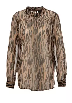 Блузка Aniston SELECTED, коричневый