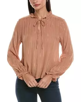 Блузка ANNA KAY с завязкой на шее, коричневый