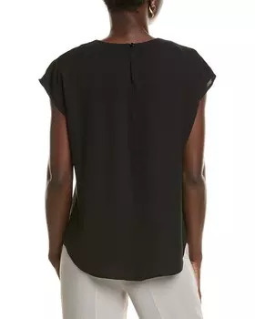Блузка Anne Klein с V-образным вырезом, черный