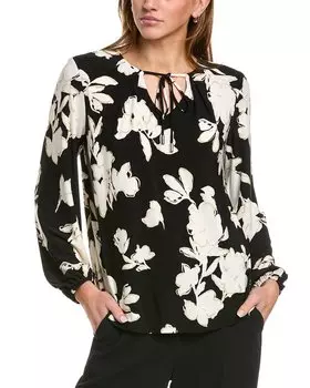 Блузка Anne Klein с завязкой на шее, черный