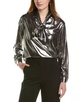 Блузка Anne Klein с завязкой на шее, серый