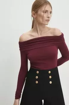 Блузка Answear Lab, гранатовый