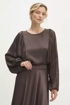 Блузка Answear Lab, коричневый
