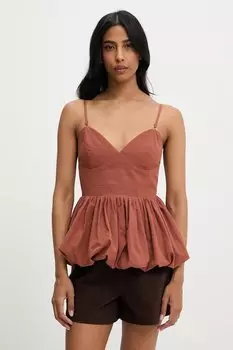 Блузка Answear.Lab, коричневый