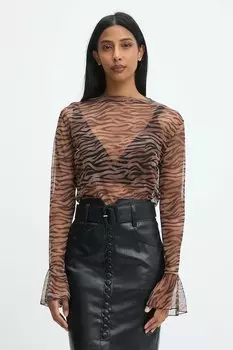 Блузка Answear.Lab, коричневый