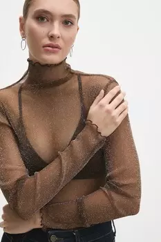 Блузка Answear.Lab, коричневый