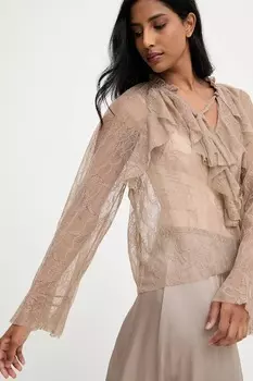 Блузка Answear.Lab, коричневый