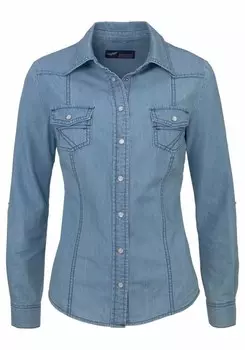 Блузка ARIZONA Blouse, синий деним