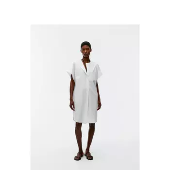 Блузка Arket с круглым вырезом, белый