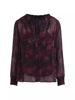 Блузка Arwel из жоржета с цветочным принтом Joe'S Jeans, цвет claudete floral