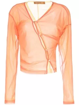 Блузка асимметричного кроя Rejina Pyo, оранжевый