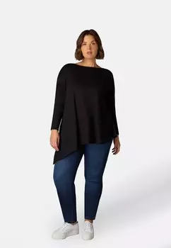 Блузка Asymmetric Hem Live Unlimited London, черный