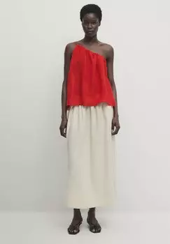 Блузка Asymmetric Massimo Dutti, красная