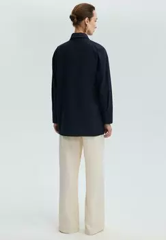 Блузка Asymmetric With Sheel Buttons Touch Priv, темно-синяя