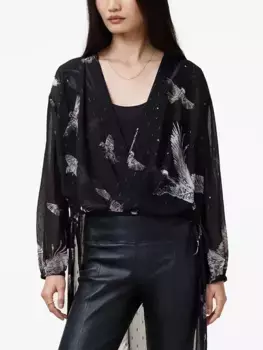 Блузка Avala AllSaints, черный