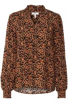 Блузка b.young JOSA, цвет Chestnut brown/Chocolate/Cognac