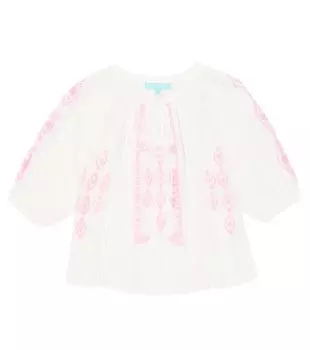 Блузка Baby Aliyah с вышивкой Melissa Odabash, разноцветный