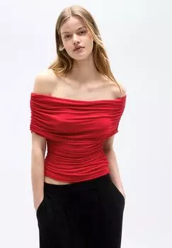 Блузка BARDOT PULL&BEAR, цвет red