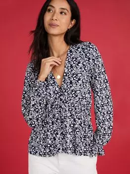 Блузка Baukjen Judith, Индиго/Листва