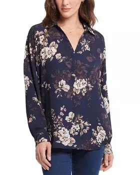 Блузка Becky в горошек NYDJ, мультиколор