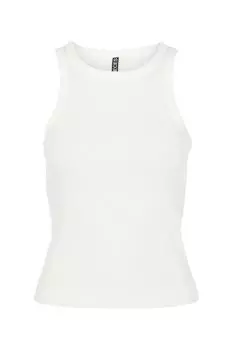 Блузка - Белая - Приталенная PIECES, белый