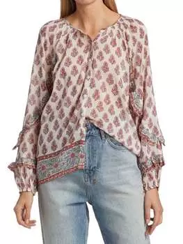 Блузка Bell ,белый с пейсли Сallie, мультиколор