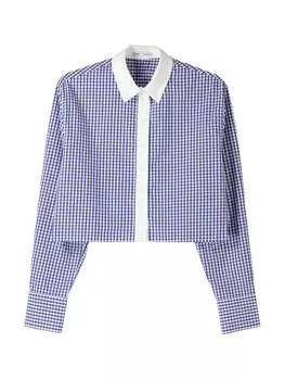 Блузка Bershka, цвет Blue/Dark blue