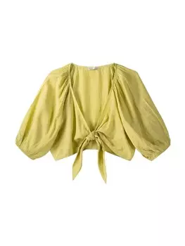 Блузка Bershka, оливковый