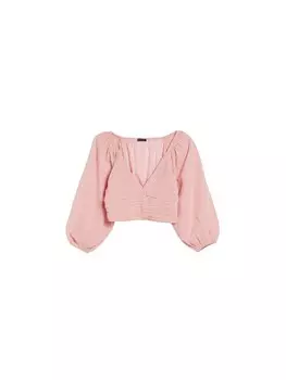 Блузка Bershka, пастельно-розовый