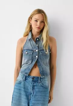 Блузка Bershka, светло-синий