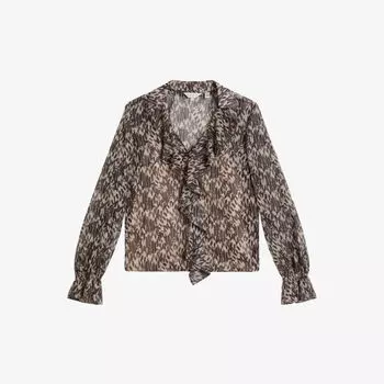 Блузка Bertei из переработанного полиэстера с оборками Ted Baker, розовый