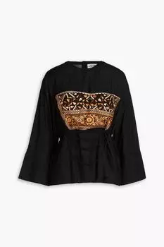 Блузка Bettina с вышивкой ANTIK BATIK, черный