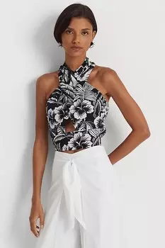 Блузка без рукавов Kesinee с принтом Lauren Ralph Lauren, черный