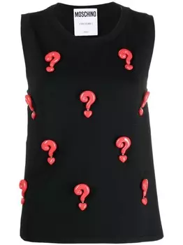 Блузка без рукавов Moschino, черный