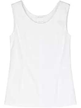 Блузка без рукавов с дутыми вставками Sportmax, белый