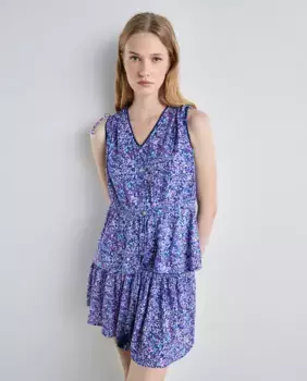 Блузка без рукавов с отделкой Easy Wear, сиреневый