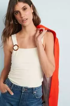 Блузка без рукавов с пряжками Next