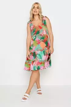 Блузка без рукавов с завязками на воротнике Yours, красный