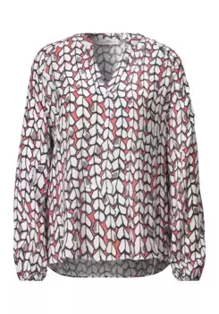 Блузка без шнуровки FYNCH-HATTON с узором по всей поверхности, коралловый