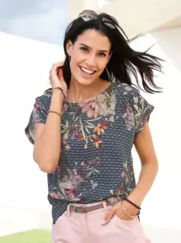 Блузка без шнуровки Inspirations Inspirationen, синий