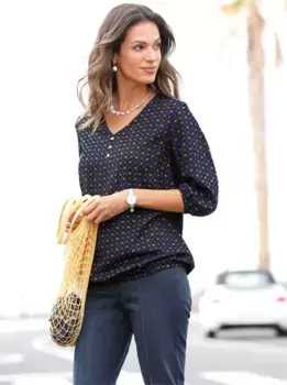 Блузка без шнуровки Inspirations Inspirationen, синий