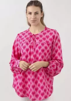 Блузка без шнуровки Zwillingsherz с принтом в виде сердечек по всей поверхности, розовый