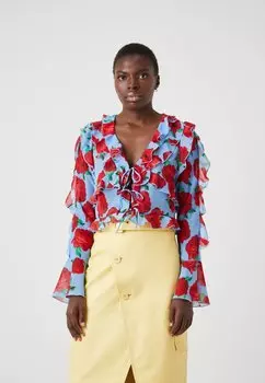 Блузка Blouse Cras, синяя