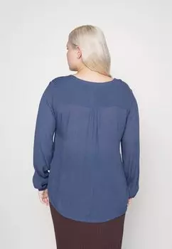 Блузка Blouse Kaffe Curve, темно-синий