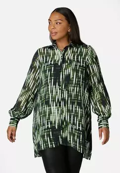 Блузка BLURRED PRINT Live Unlimited London, цвет green